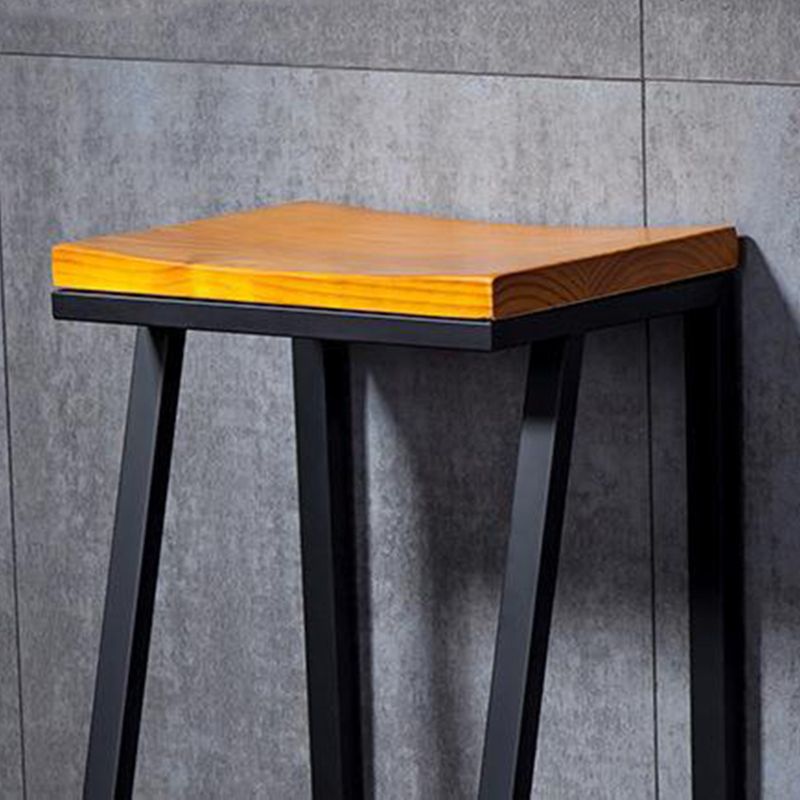 Contemporary Wood Counter Stools Metal Bar Stool for Home Use