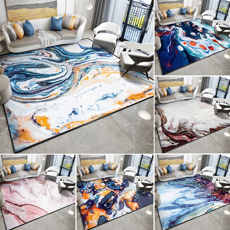 Dazzling Modern Rug Multicolor Abstract Print Rug Non-Slip Machine Washable Stain Resistant Rug for Drawing Room
