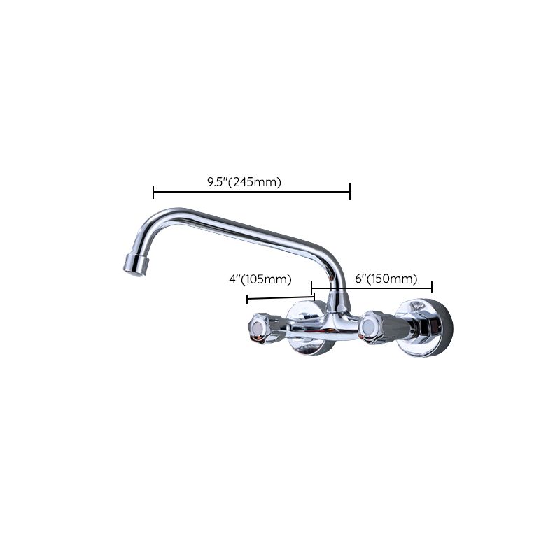 Modern Bar Faucet Brass Knob Handle Swivel Spout Wall Mounted Pot Filler Faucet
