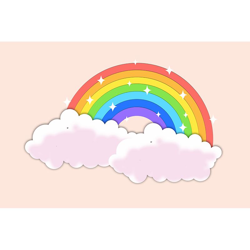 Environmental Cartoon Rainbow Illustration Wallpaper Bedroom Wall Mural