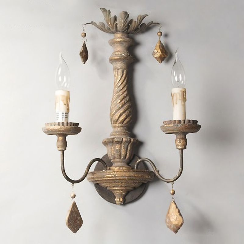 Vintage-Kandelaber-Wandleuchte, metallische Wandbeleuchtung für den Flur