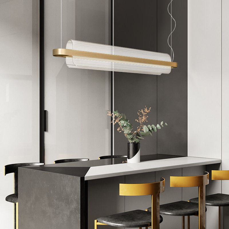 Curl Hanging Island Lights Ultra-Contemporary Acrilic lampadario Acriffetti di illuminazione per il ristorante