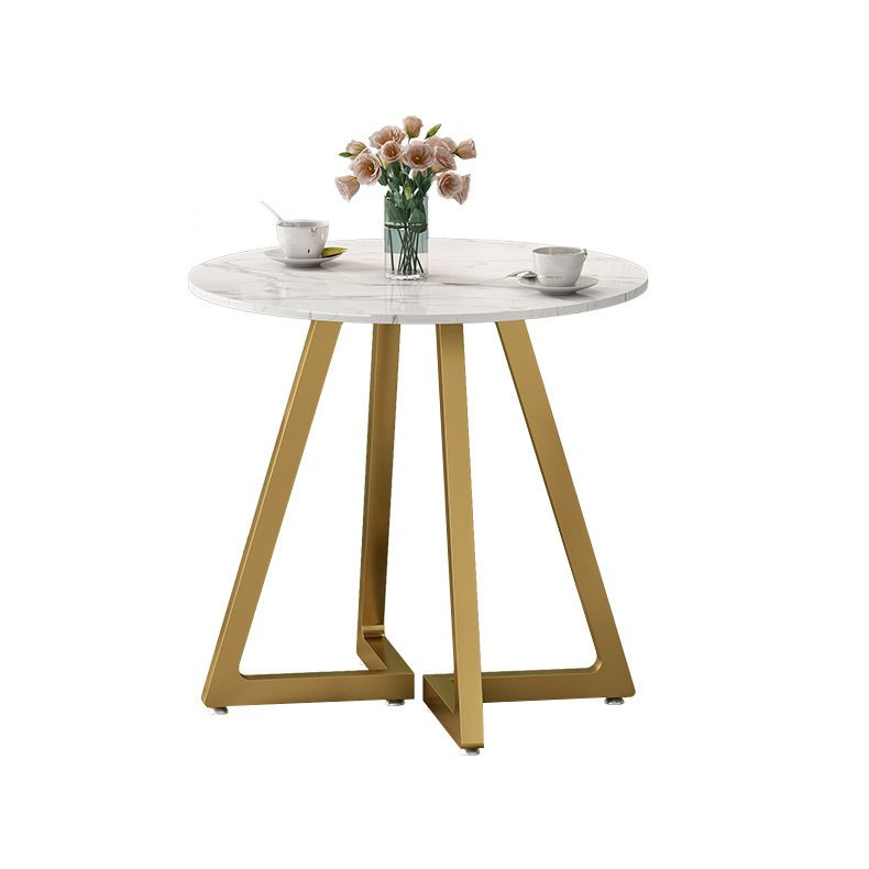 Glam Stone Dining Set Round 1/2/3/4/5 Pieces Dining Set for Home Use