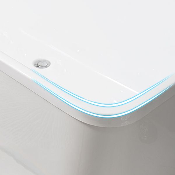 Back to Wall Soaking Bathtub Modern Rectangular Antique Finish Bath Tub