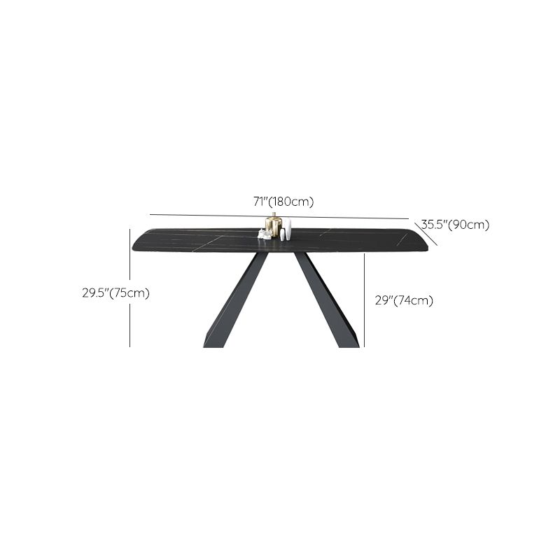 Contemporary Rectangle Table Set 1/5/6/7 Pieces Dining Set for Restaurant