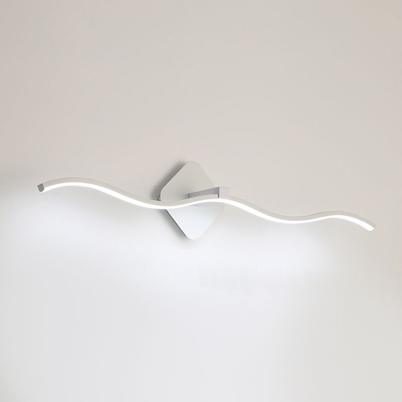 Luz de tocador de metal de estilo nórdico de 1 luz Luz de espejo de led recto para el baño