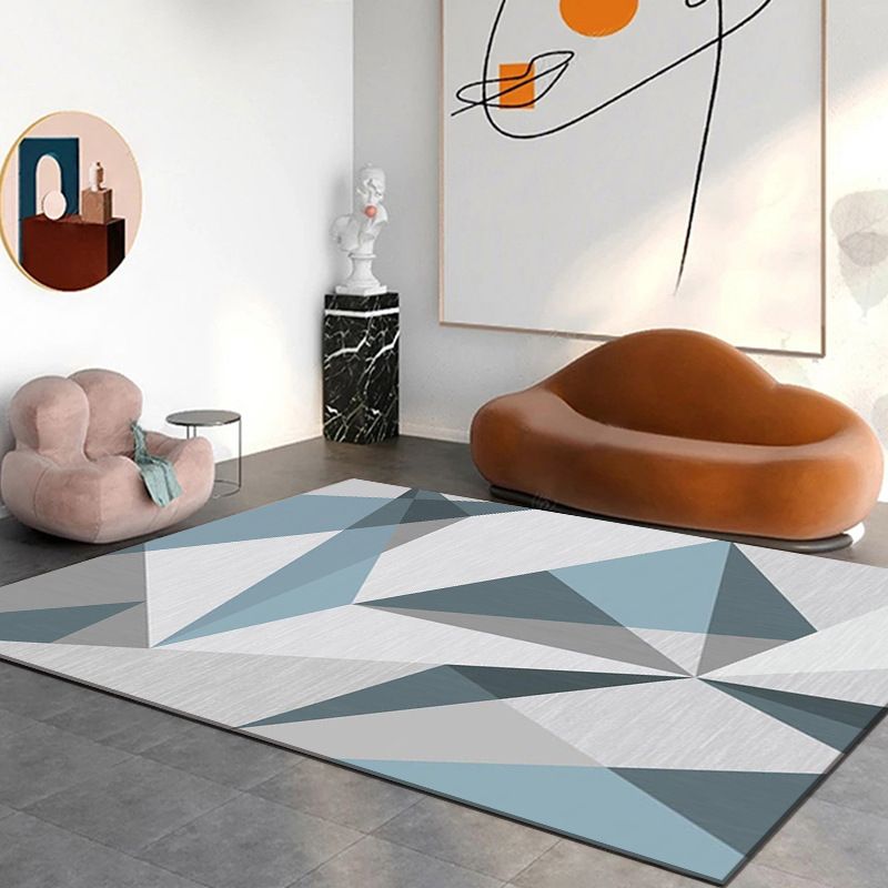 Modern Living Room Rug Graphic Indoor Rug Stain Resistant Area Carpet