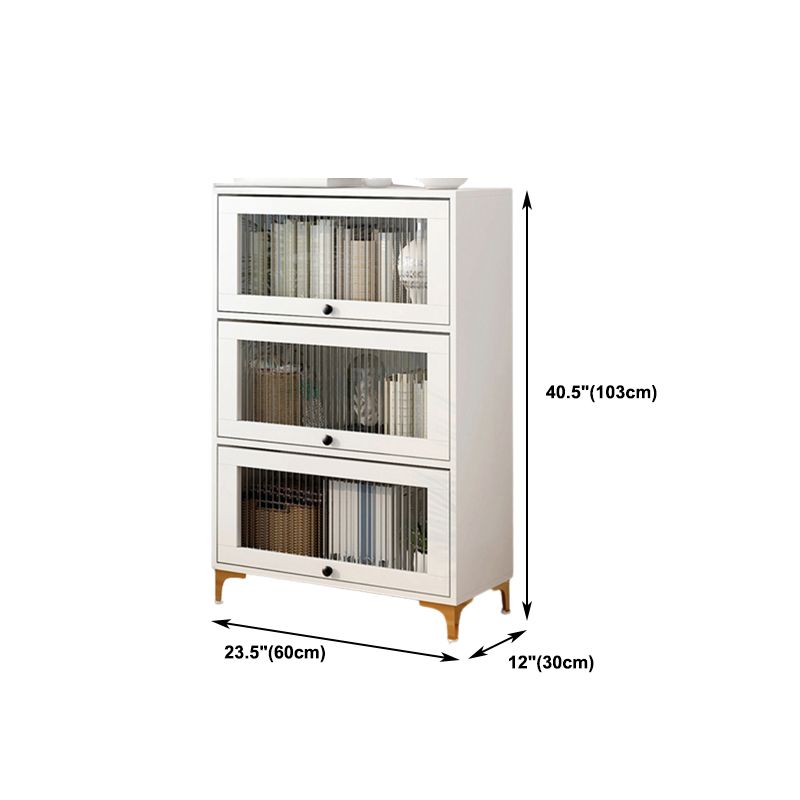 Scandinavian 11.8" Wide Standard Bookcase Manufactured Wood Bookshelf