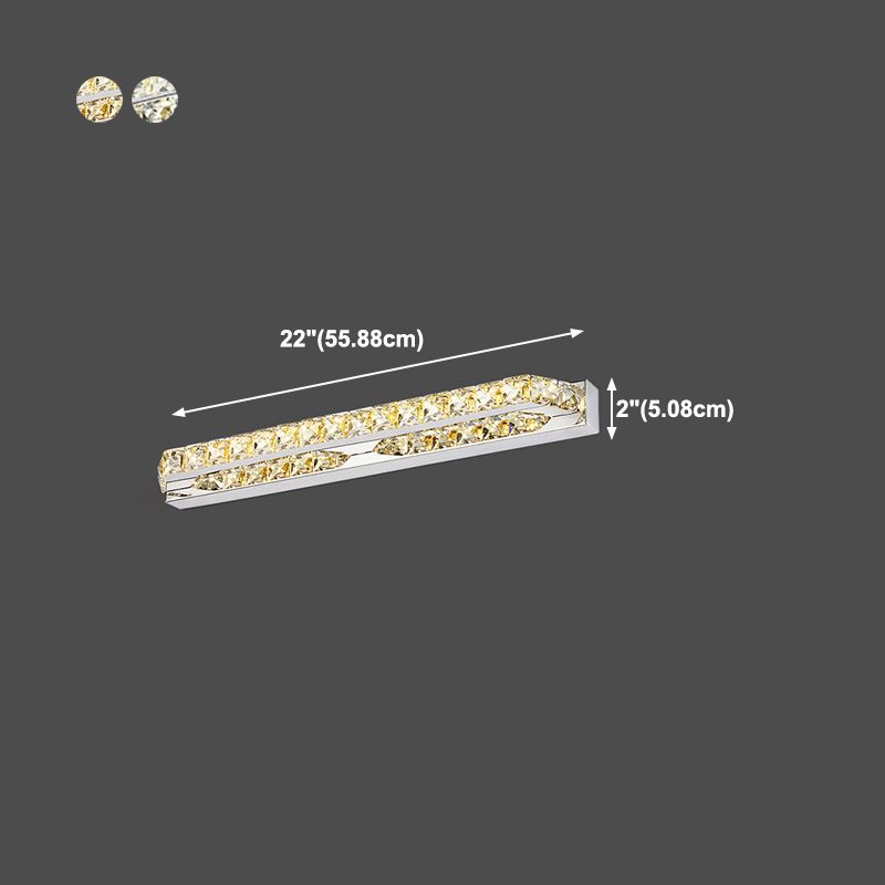 Forma lineal estilo contemporáneo tocador de tocador 1 luz de espejo LED de luz para baño