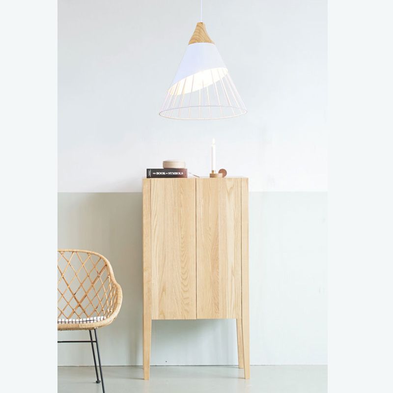 Wit hout Nieuw moderne hanglamp 1-licht kegel plafondlamp voor woonkamer voor woonkamer