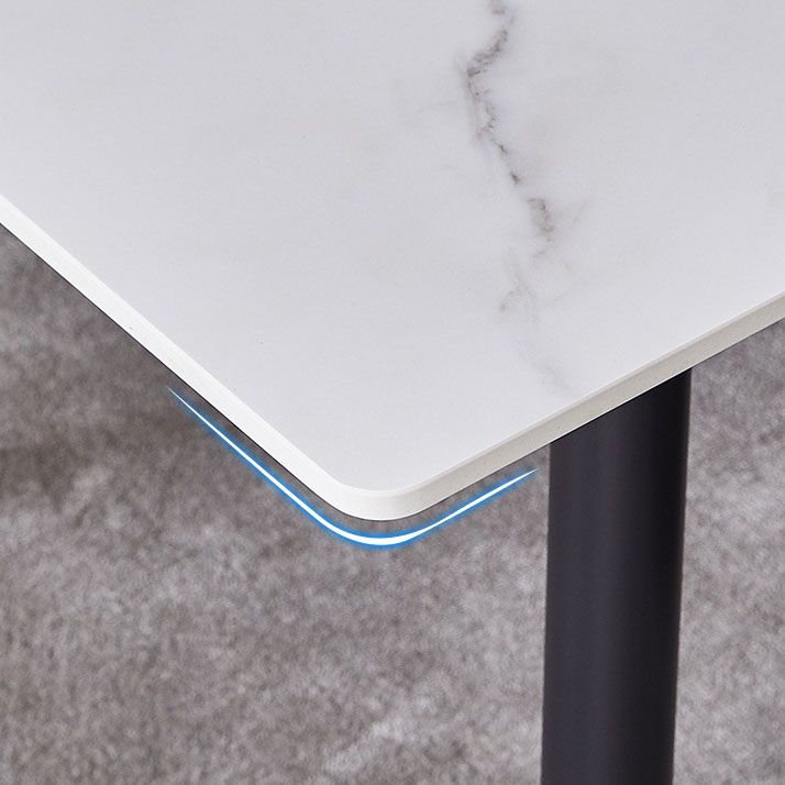 Metal Modern Dining Set with Solid Back Chairs 1/2/4/5/7 Pieces Dinette Set