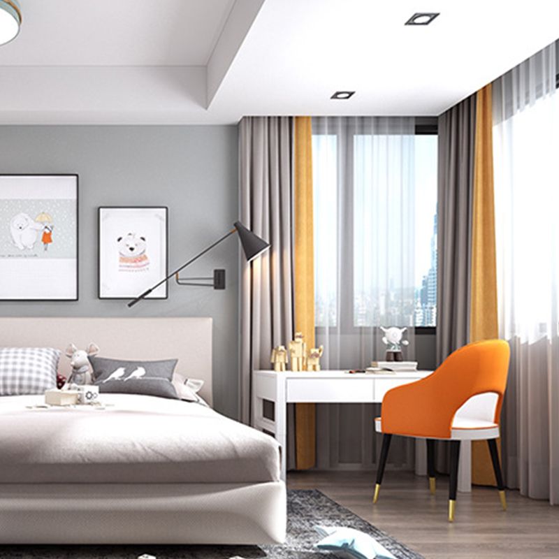 Glam Style Side Chair Open Back Leather Indoor Dining Chair for Home