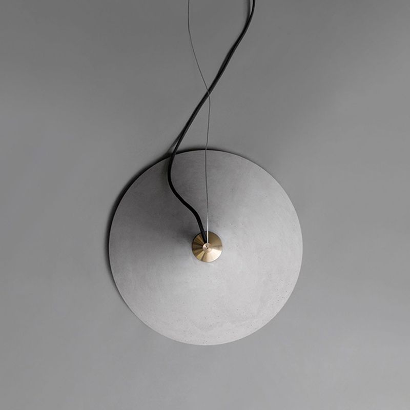 Modern Cone Down Mini Pendant Grey Cement Hanging Ceiling Light with 1 Light