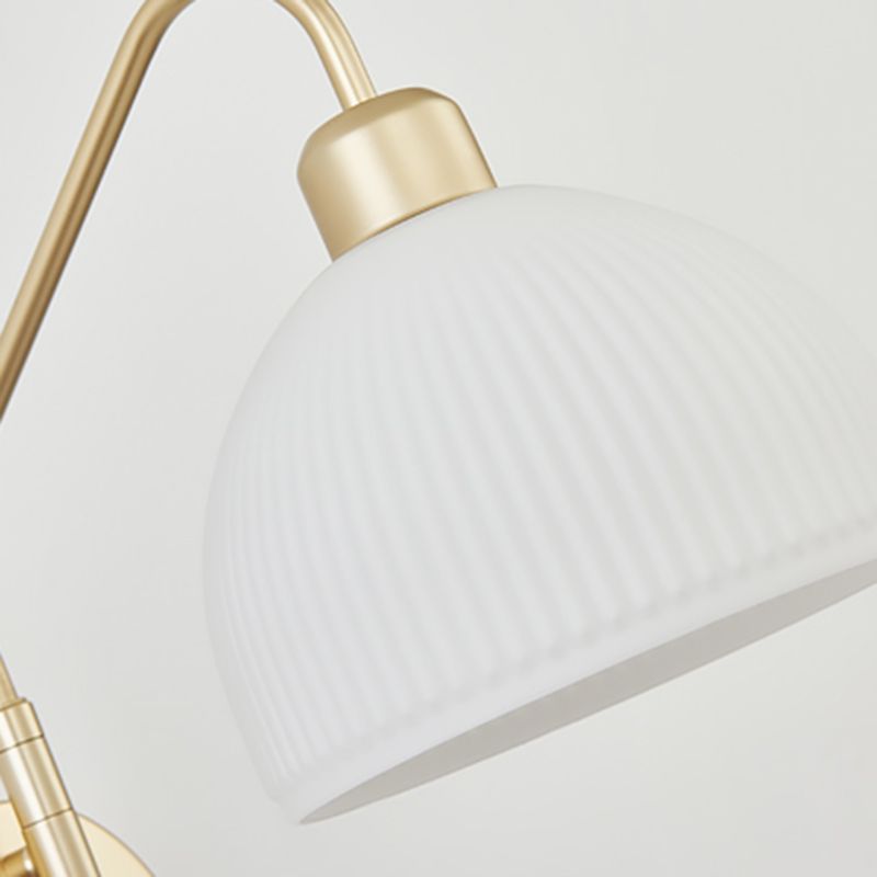 Dome Shape Metal Wall Sconces Modern 1-Light Wall Mount Light Fixture in Gold