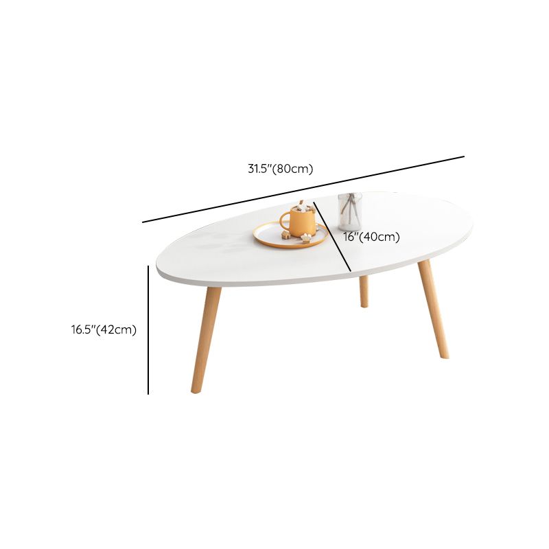 Minimalistic Single Coffee Table Wood Contemporary Cocktail Table with Shelf