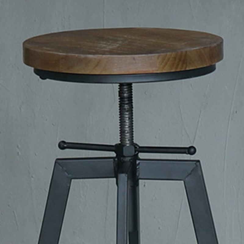 Modern Style Counter Stool Round Backless Bar Stool for Living Room