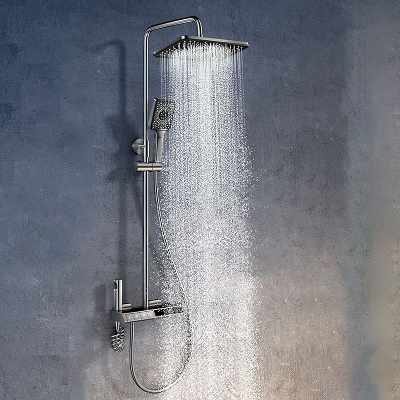 Modern Wall Mounted Shower Combo Slide Bar Included Shower Head Combo