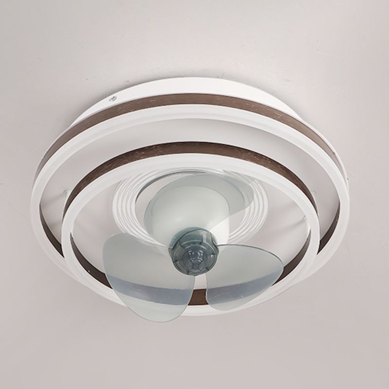 Rotatable-Head Ceiling Fan Lamp Frequency Conversion Modern LED Semi Flush Mount Light