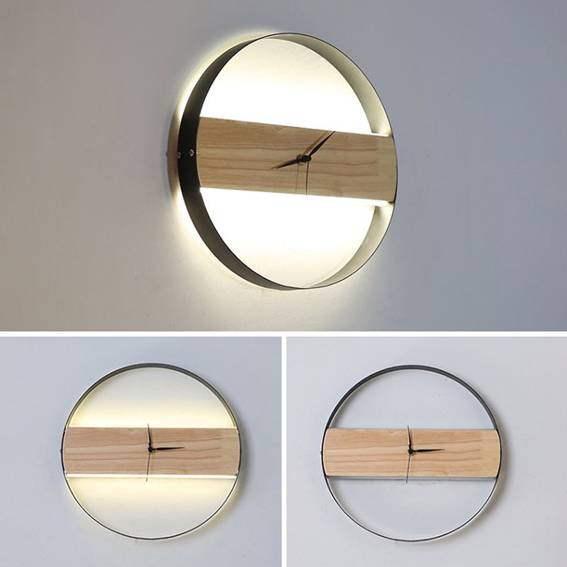 Modern Clock Wall Lighting Study Study Study Study Light Funce in beige