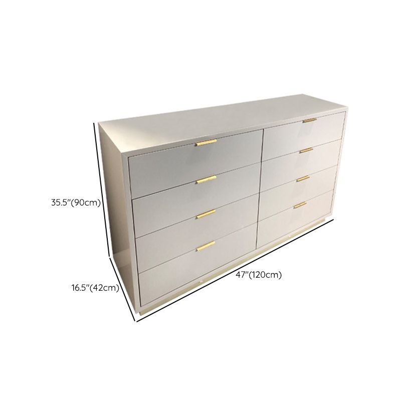 Ultra-Modern Double Dresser Solid Wood Storage Chest with Drawers for Bedroom