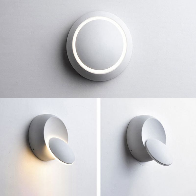 Disc rotondo Disc Acrilico Apparecchi per illuminazione a parete Lampada moderna a parete per camera da letto