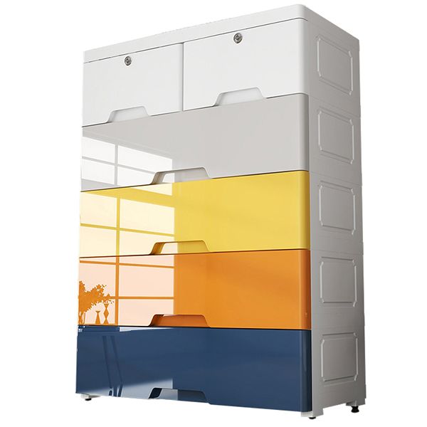 Plastic Storage Cabinet With Drawer Modern Wardrobe Cabinet for Home