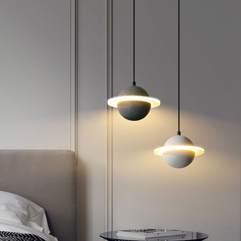 Modern Simplicity Round Ceiling Chandelier Cement Hanging Light for Living Room