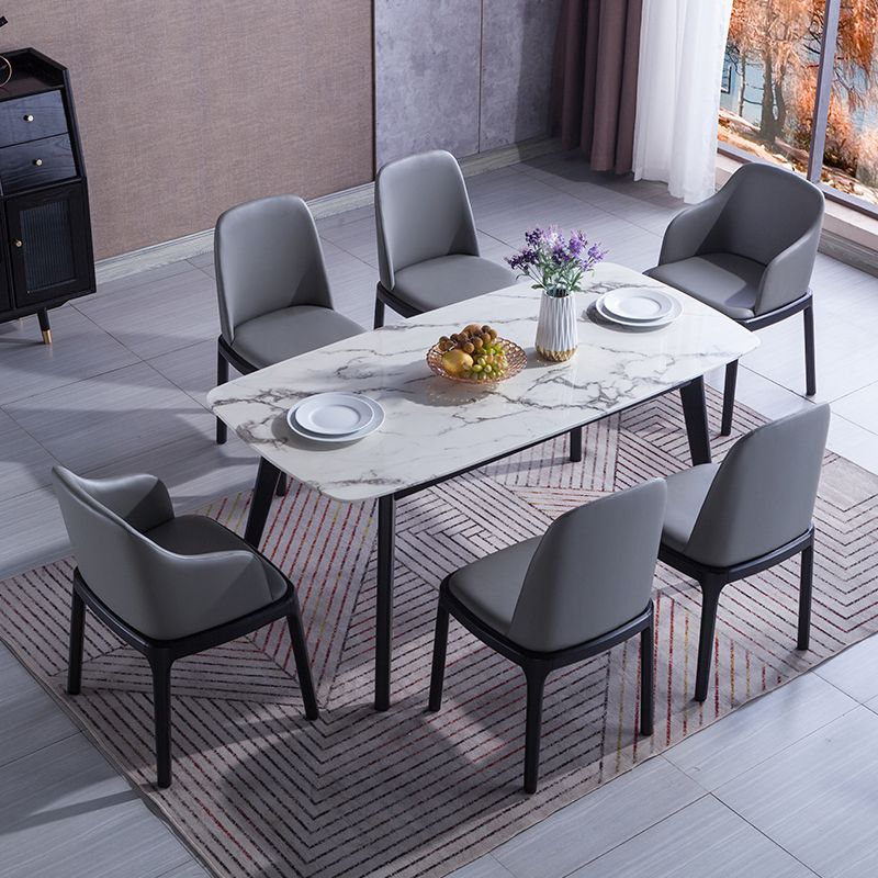 Silla auxiliar Industrial Ash Parsons de cuero con acabado mate (juego de 2)