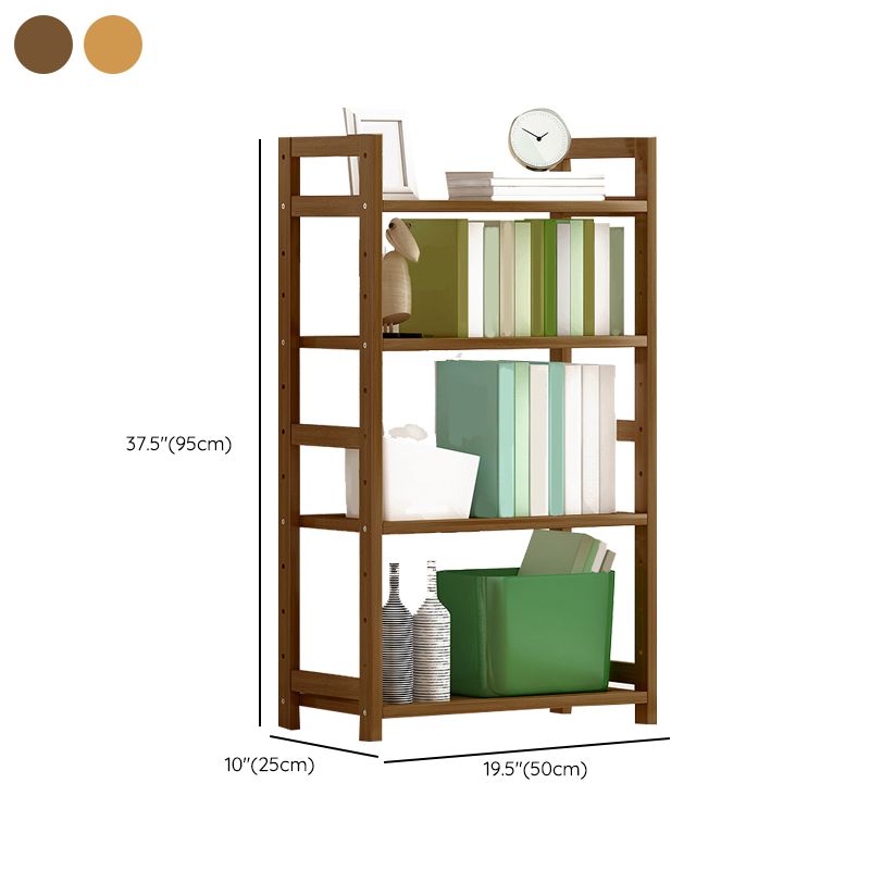 Etagere Contemporary Bookshelf Vertical Open Bamboo Shelf Bookcase for Home