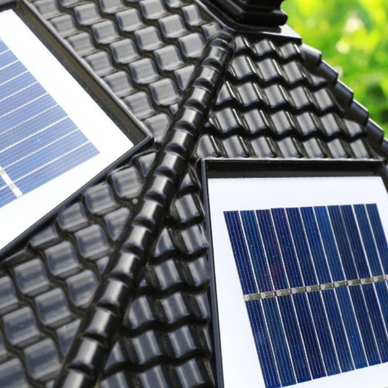 Contemporary Pillar Lamp Minimalist Solar Light for Backyard