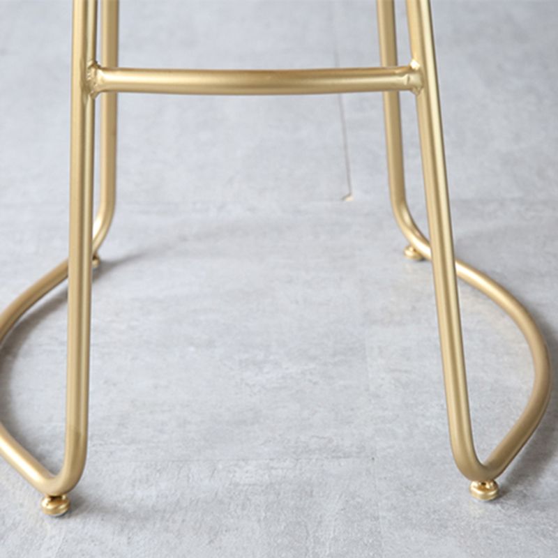 Contemporary Matte Finish Iron Bar Stool Footrest Home Counter Stool