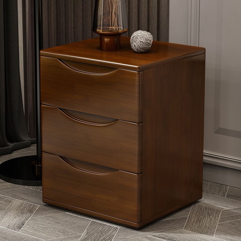 3 Drawers Contemporary Accent Table Nightstand Antique Finish Nightstand