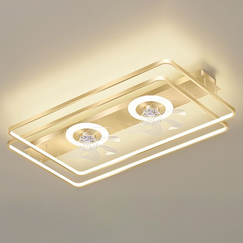 Géométrie de la lampe de la lampe à fans de plafond de style simple moderne