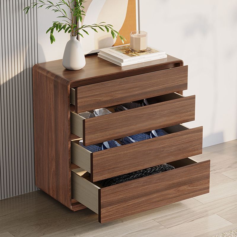 Modern Rectangle Cabinet Brown Wood Side Cabinet with Drawer