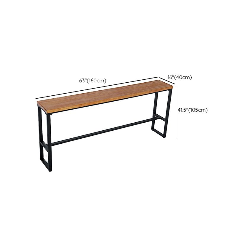 Industrial 1/5/9 Pieces Bar Table Set Rectangle Wood Counter Table for Milk Tea Shop