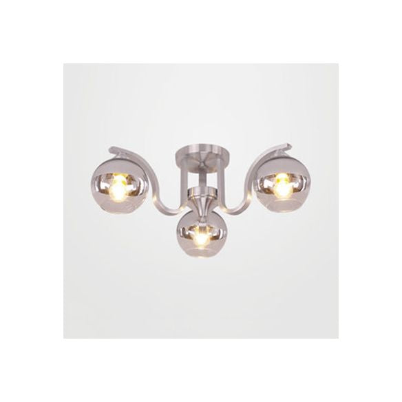 Globe Shade Study Room Affermazione Light Clear Glass 3 Luci SEMPLE SECIFICA SEMIFICATO SEMIFICA