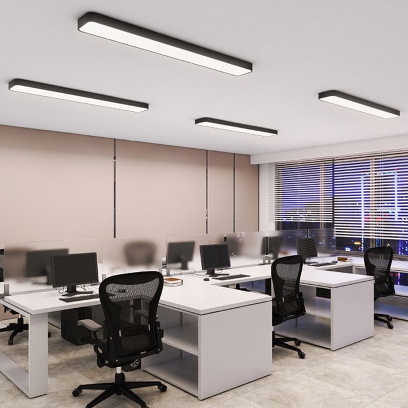 Lustre de l'île moderne lustre linéaire d'éclairage de lustre en métal pour le bureau