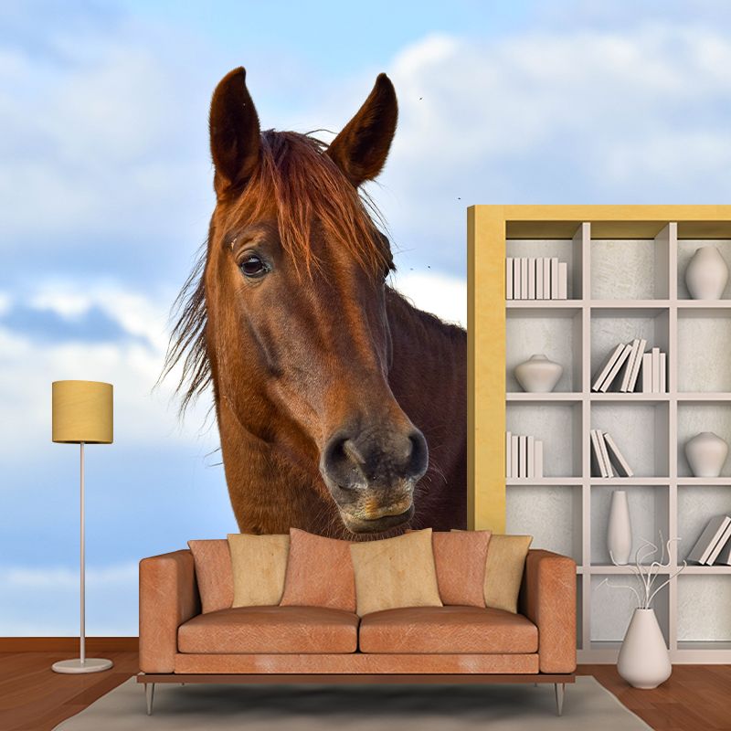 Horse Herd Removable Wall Mural for Sitting Room, Custom Size Available