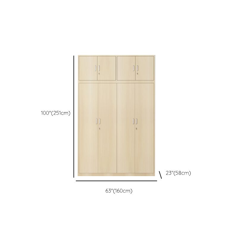 Modern Freestanding Wardrobe Armoire Metal Wardrobe with Shelves and Clothes Rail