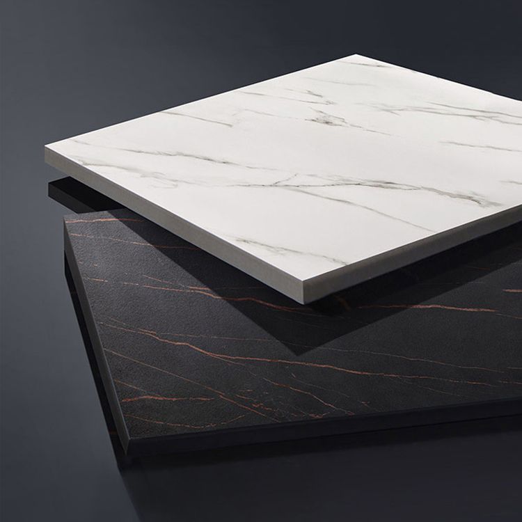 Industrial Standard Rectangle Shape Dining Table Sintered Stone Top Dining Table for Kitchen