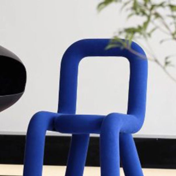 Contemporary Style Open Back Chair Velvet Dining Side Chair for Indoor