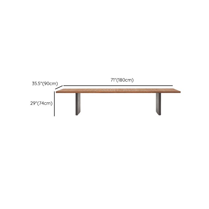 Modern Patio Dining Table Set 1/6/9 Pcs Wood Patio Dining Table and Chairs