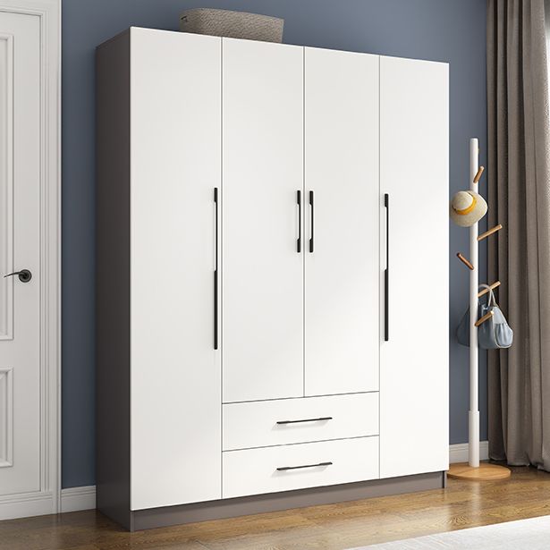 Engineered Wood Wardrobe Armoire Modern Style Wardrobe for Bedroom