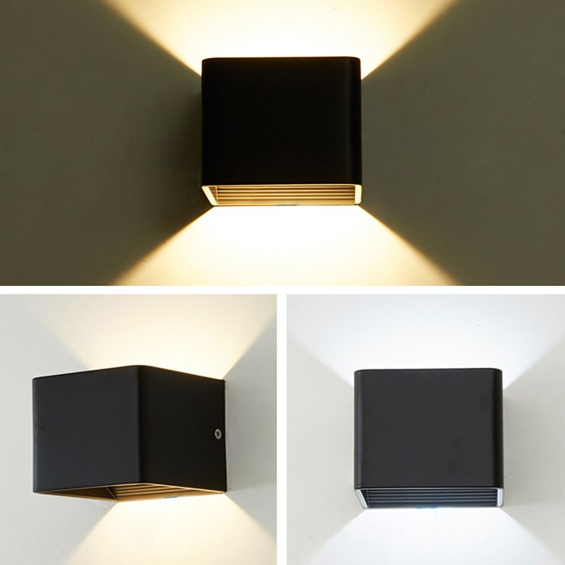 Ultra-modern Square Wall Sconce Lighting Aluminum Wall Mounted Light Fixture for Bedroom