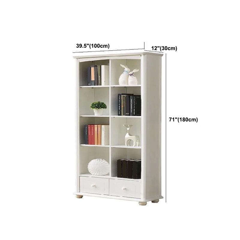 Scandinavian Wood Bookshelf Home Office Closed Back Bookcase