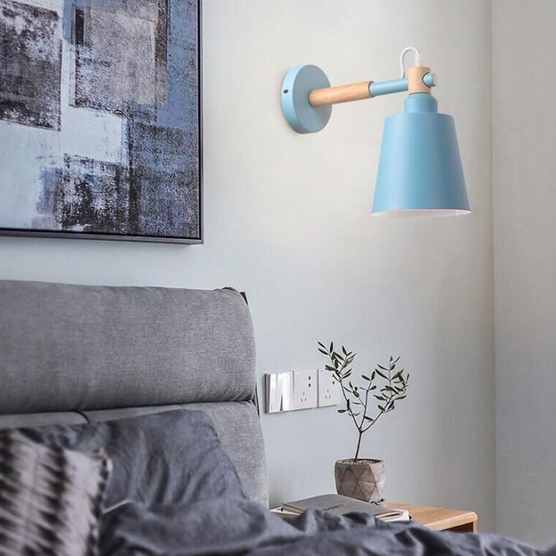 Modern Style Flared Wall Mounted Lamps Metal 1 Light Wall Lighting Ideas