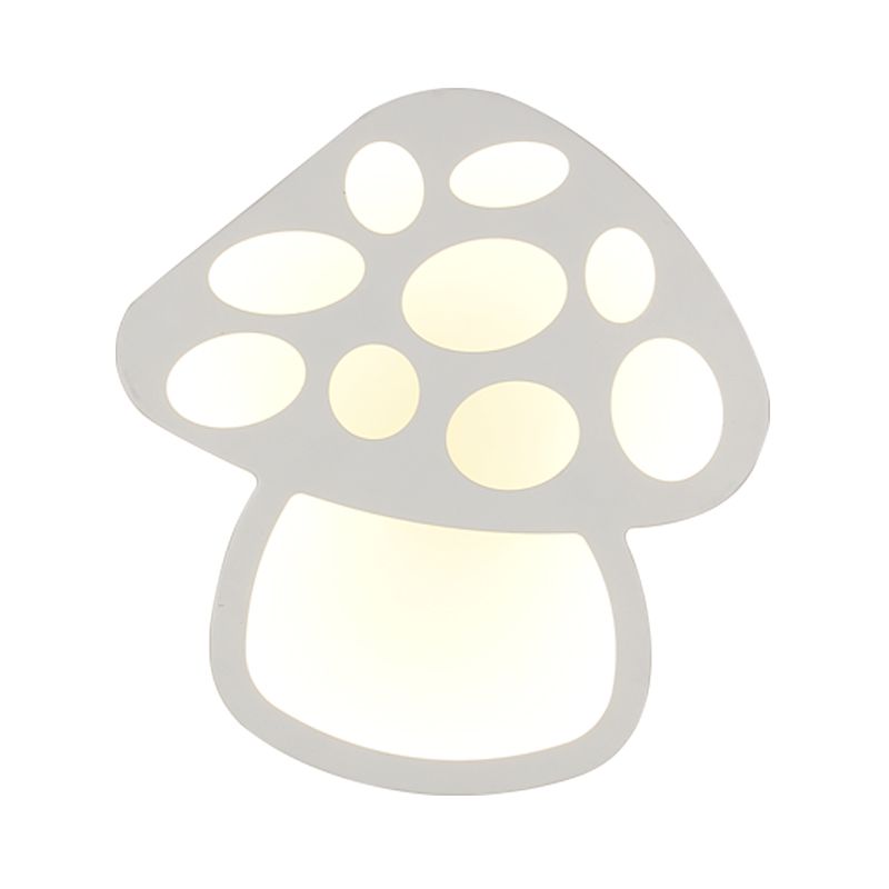 Kinderen slanke champignon muur licht acryl witte led wandlamp voor foyer badkamer
