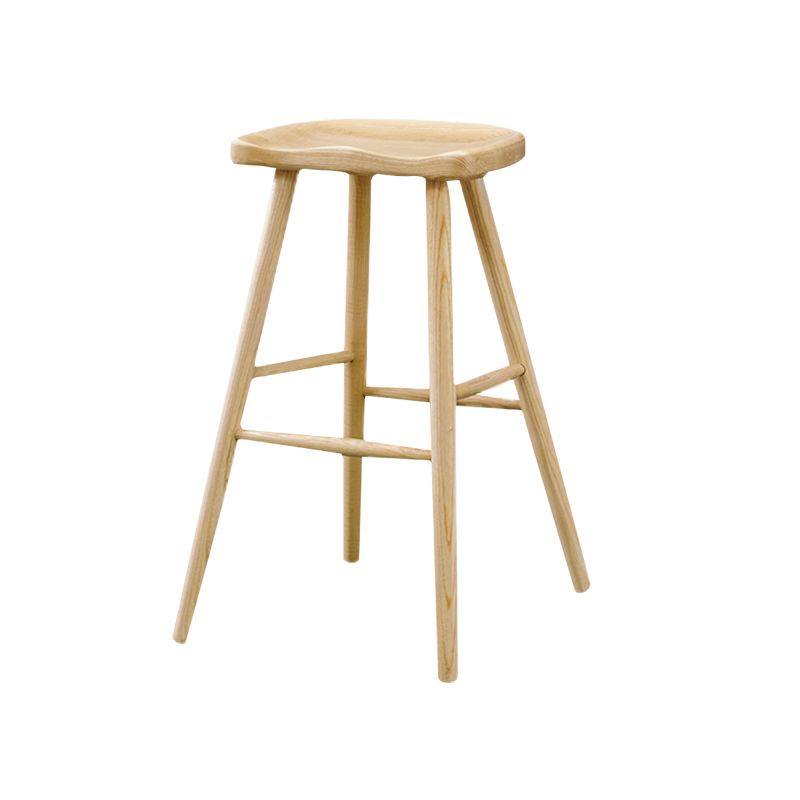Modern Bar Stool Ash Solid Wood Counter Stool for Dining Room