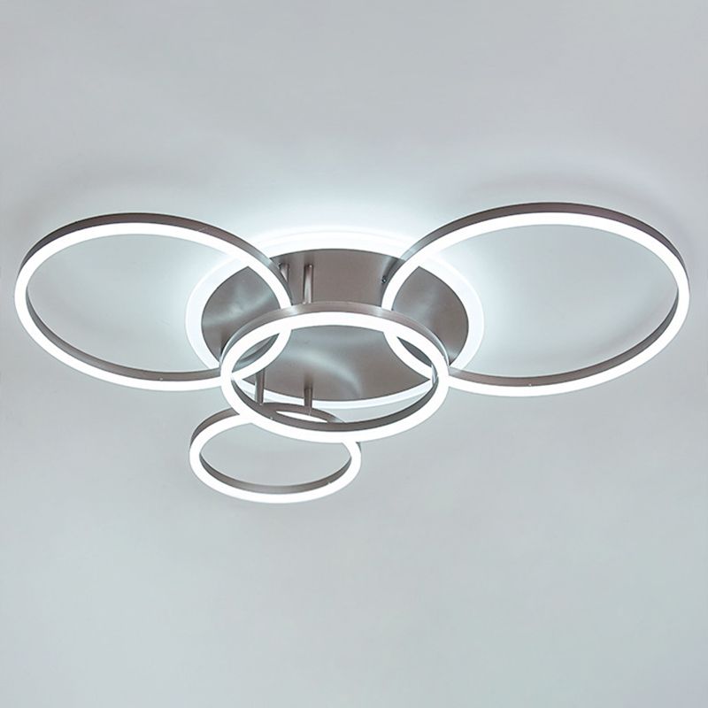 Circle Flush Mount Light Fixtures Ultra-Contemporary Metal Ceiling Light Fixtures for Living Room