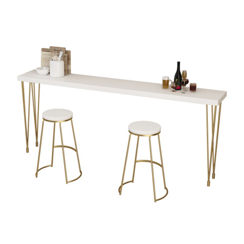 Glam Style Rectangle Counter Set 1/2/3/9 Pieces Solid Wood Bistro Set